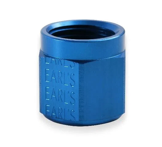 Earls Auto-Crimp Hose End - Straight - Size -8 - Blue - 700108ERL